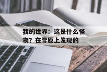 我的世界：这是什么怪物？在雪原上发现的