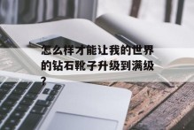 怎么样才能让我的世界的钻石靴子升级到满级？