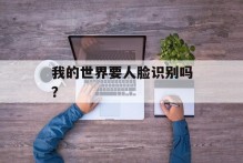 我的世界要人脸识别吗？