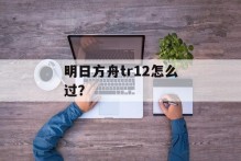 明日方舟tr12怎么过？
