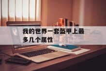 我的世界一套盔甲上最多几个属性