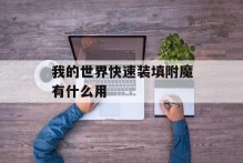 我的世界快速装填附魔有什么用