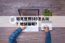 坦克世界t49怎么玩？地狱猫呢？