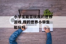 小学生能否玩我的世界游戏,我的世界小学生能玩吗