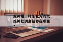 原神绀田村东北方的荒废神社调查结界在哪里？