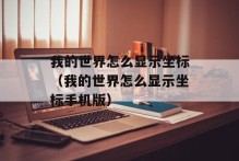 我的世界怎么显示坐标（我的世界怎么显示坐标手机版）