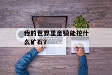 我的世界里金镐能挖什么矿石？