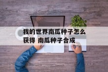 我的世界南瓜种子怎么获得 南瓜种子合成