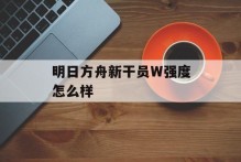 明日方舟新干员W强度怎么样