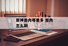 原神兽肉哪里多 兽肉怎么刷