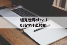 坦克世界strv 103b学什么技能