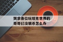 哭求各位玩坦克世界的哥哥们没银币怎么办