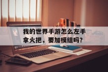 我的世界手游怎么左手拿火把，要加模组吗？