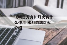 《明日方舟》灯火有什么作用 水月肉鸽灯火介绍