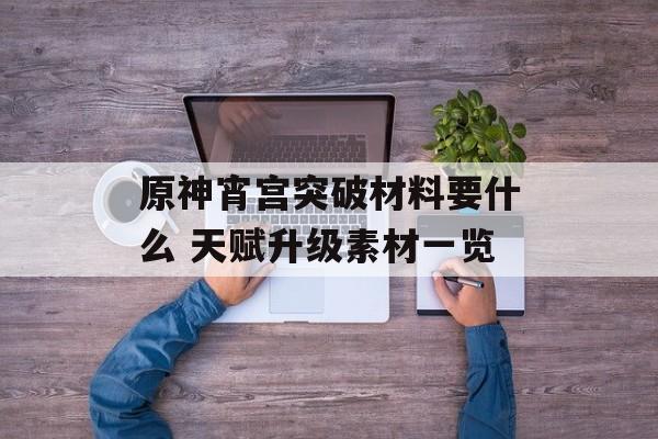 原神宵宫突破材料要什么 天赋升级素材一览